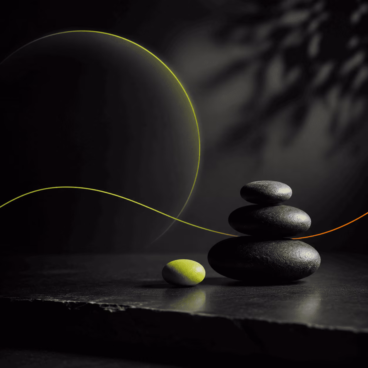 Abstract stacked stones — weight loss therapy section