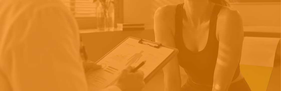 Athlete consulting a clinician about a weight-loss plan