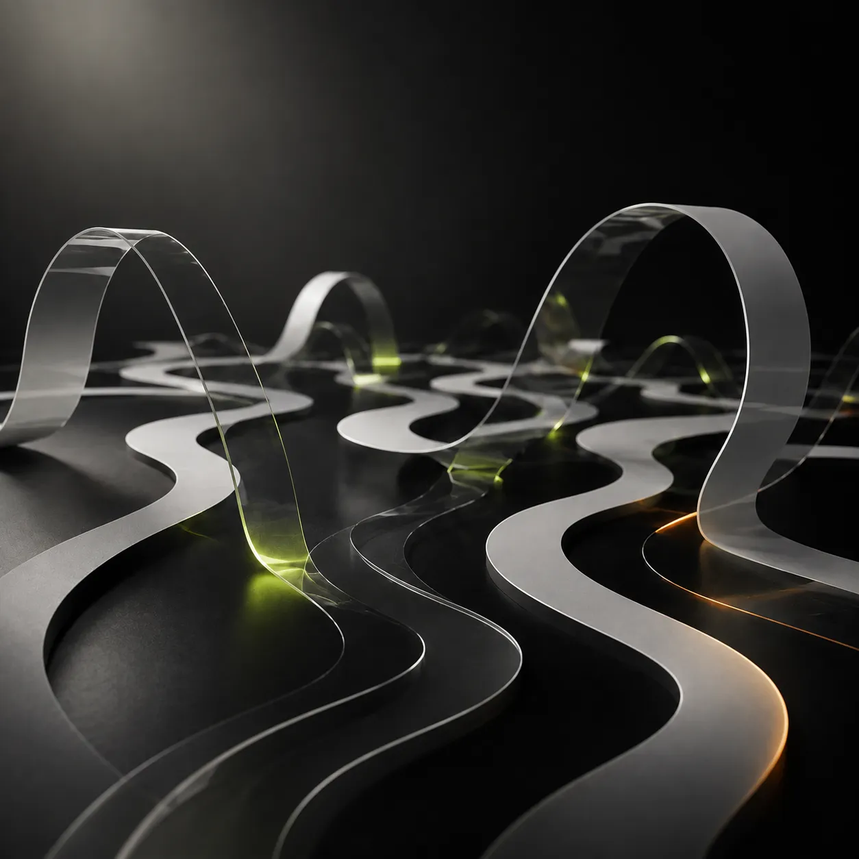 Abstract ribbons — mental clarity section