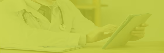 Doctor reviewing hormone lab results on a tablet