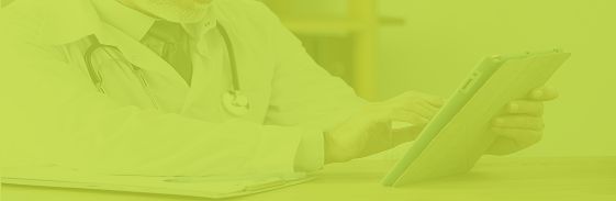 Doctor reviewing hormone lab results on a tablet