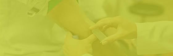 Applying a patient wristband in a clinic