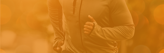 Person jogging indoors