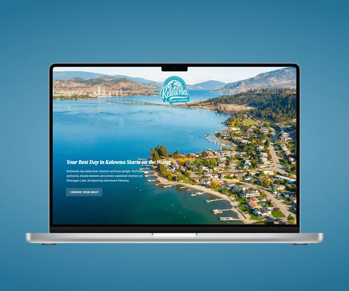 Kelowna Boat Charters Laptop screen