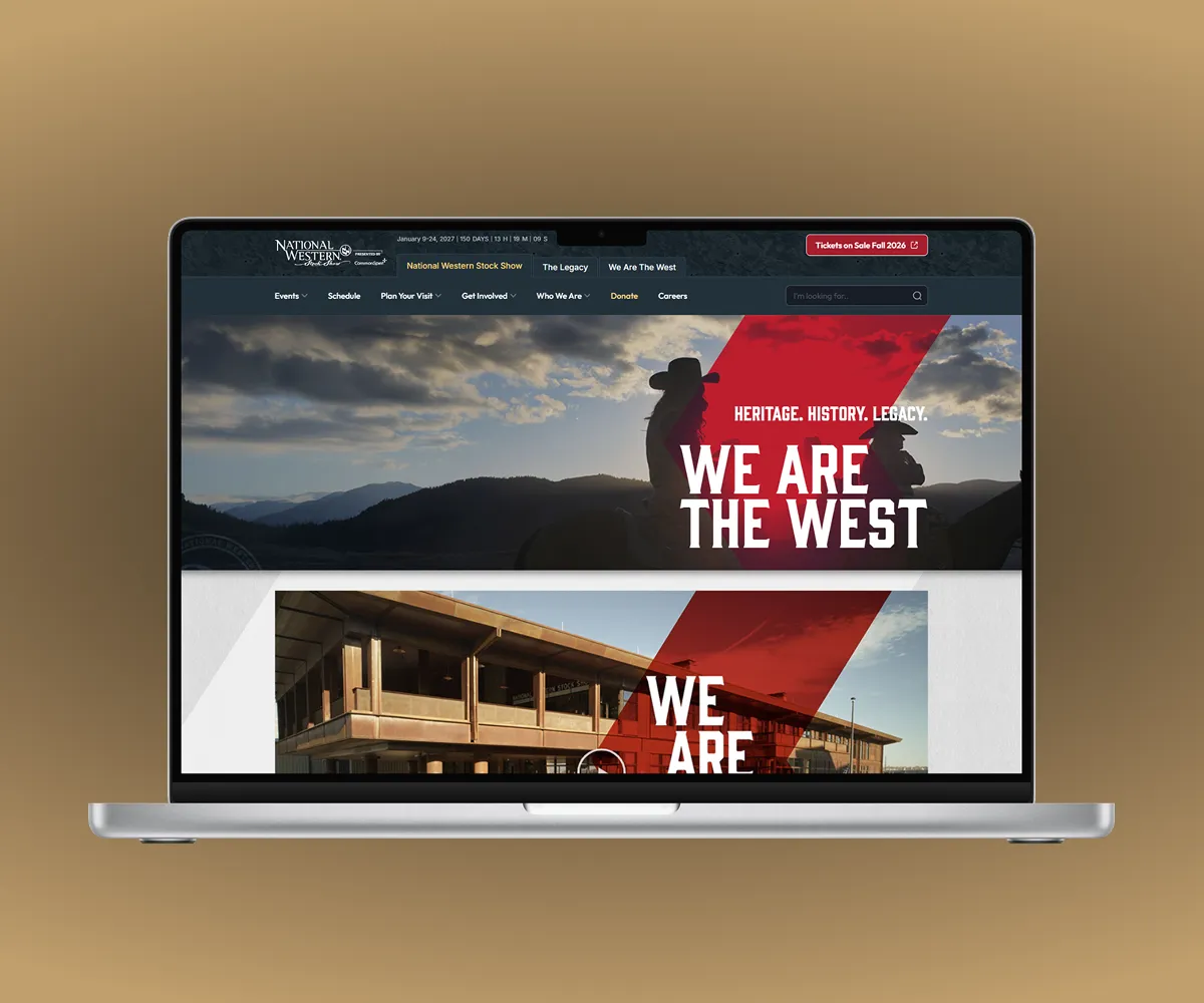 National Western Stock Show laptop screen