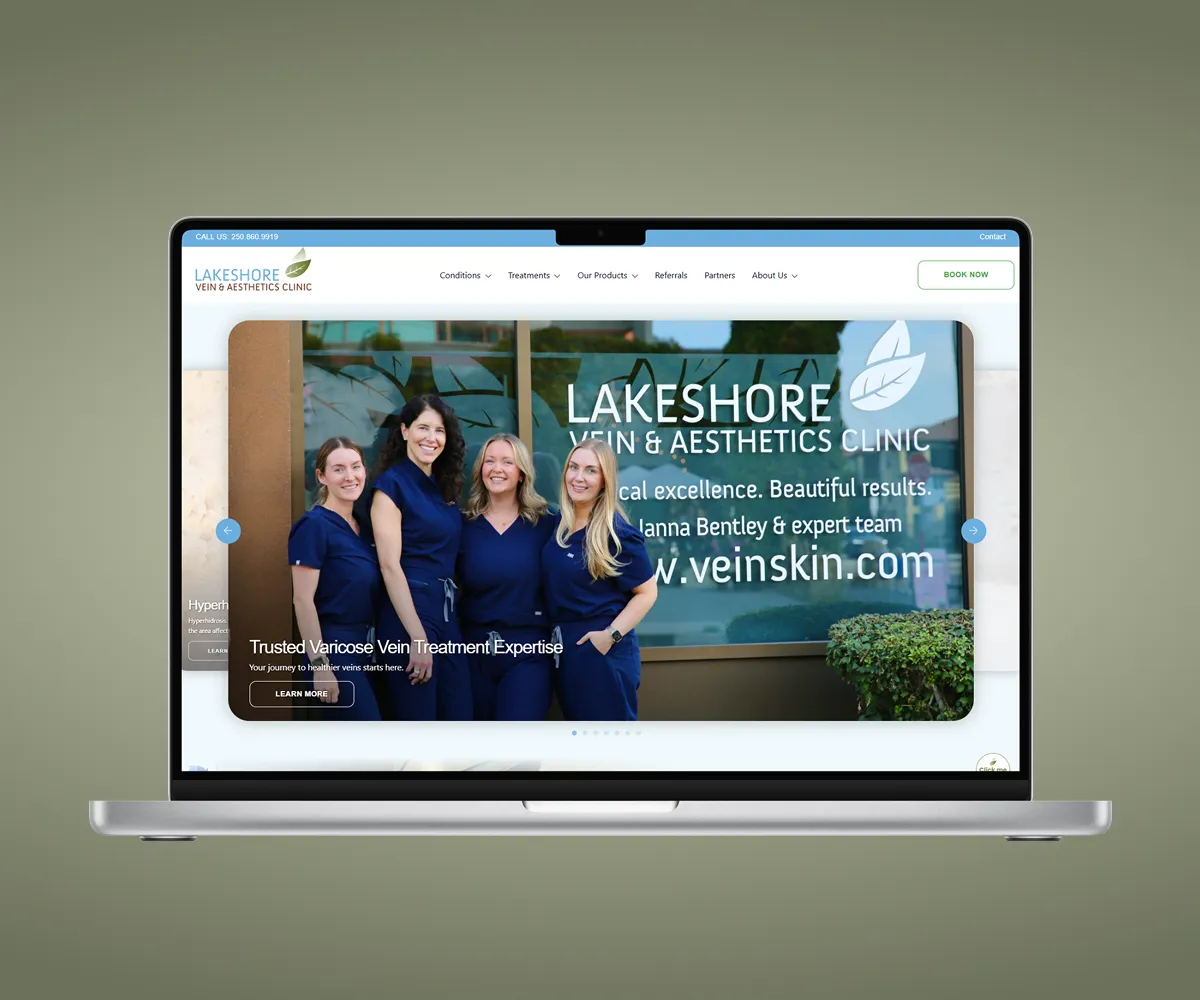 Lakeshore Vein & Aesthetics Clinic Laptop screen