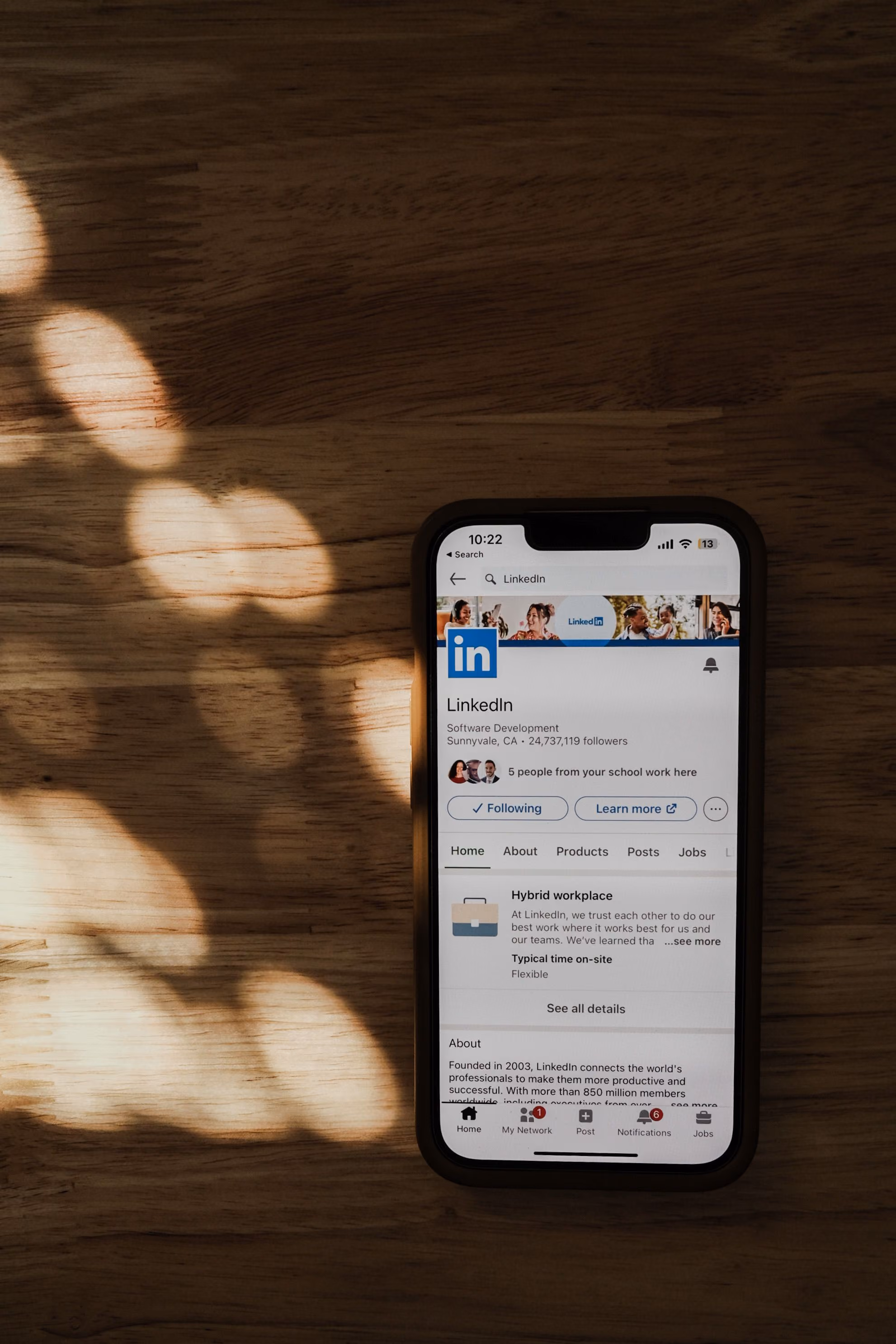 Linkedin on phone