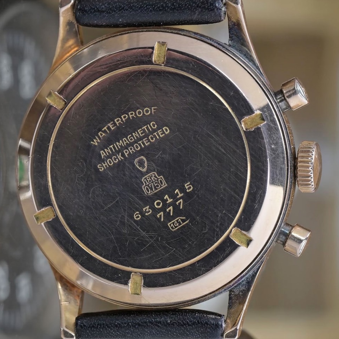 Breitling Premier Ref. 777 caseback, Hammerhead №141 mark