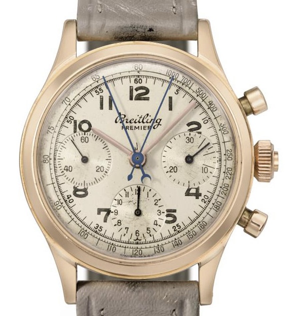 Breitling Premier Ref. 788 caseback, 18k pink gold, Gabus Frères case