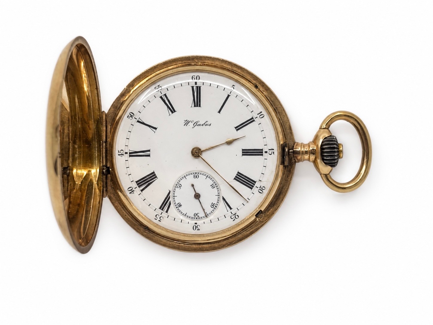 Gold Hunter-Case Pocket Watch, W. Gabus