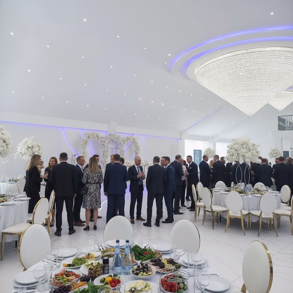 Gasten tijdens een bedrijfsevent bij Arian Feestzaal