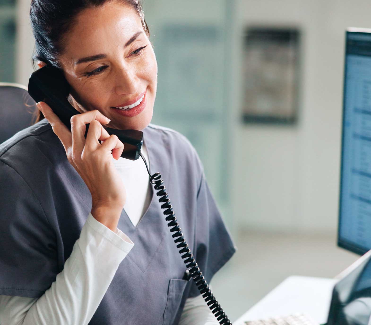 Calling for support on telephone