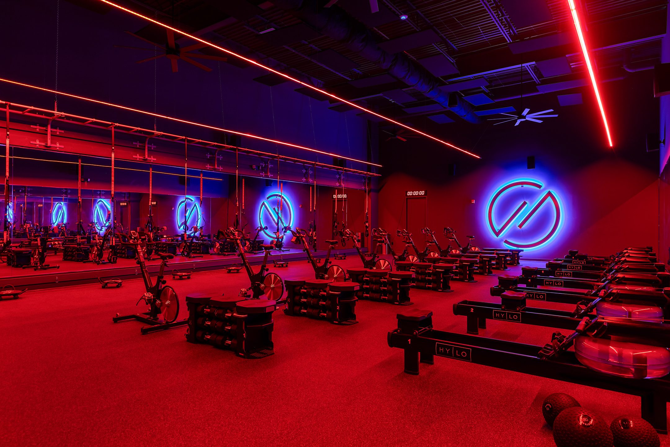 Inside the HY studio at HYLO Fitness
