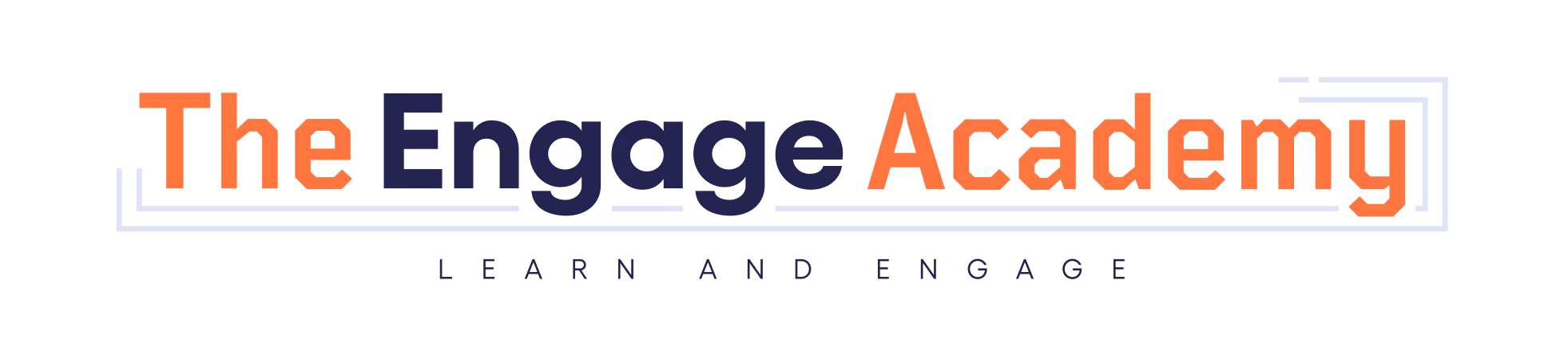 Logo text reading 'The Engage Academy' with the tagline 'Learn and Engage' below it.