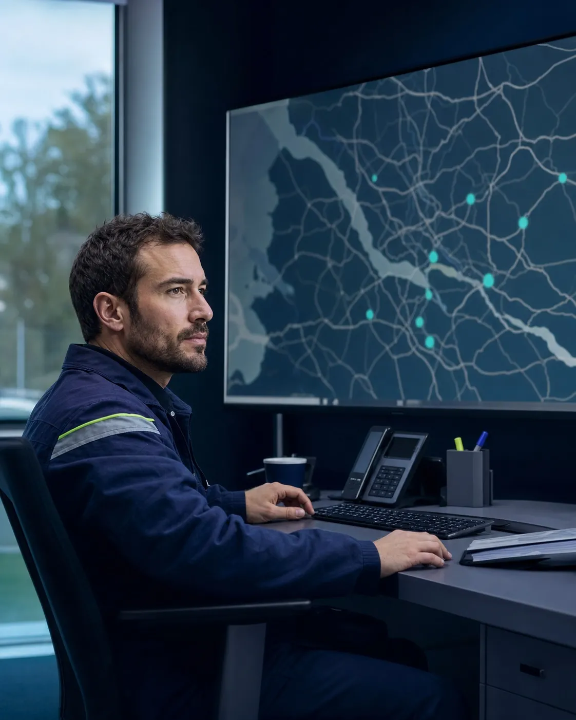 Écran de pilotage des tournées