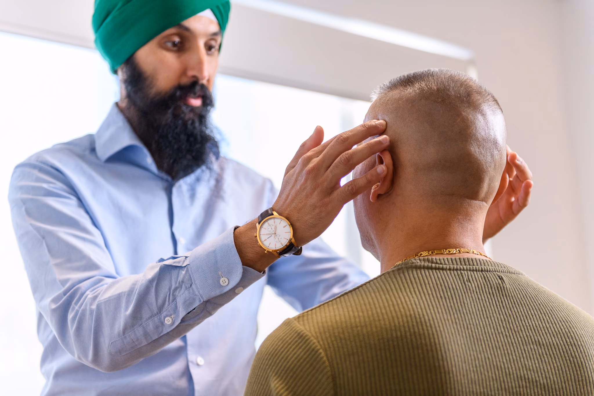 Head and neck assessment at Back Space Chiropractic