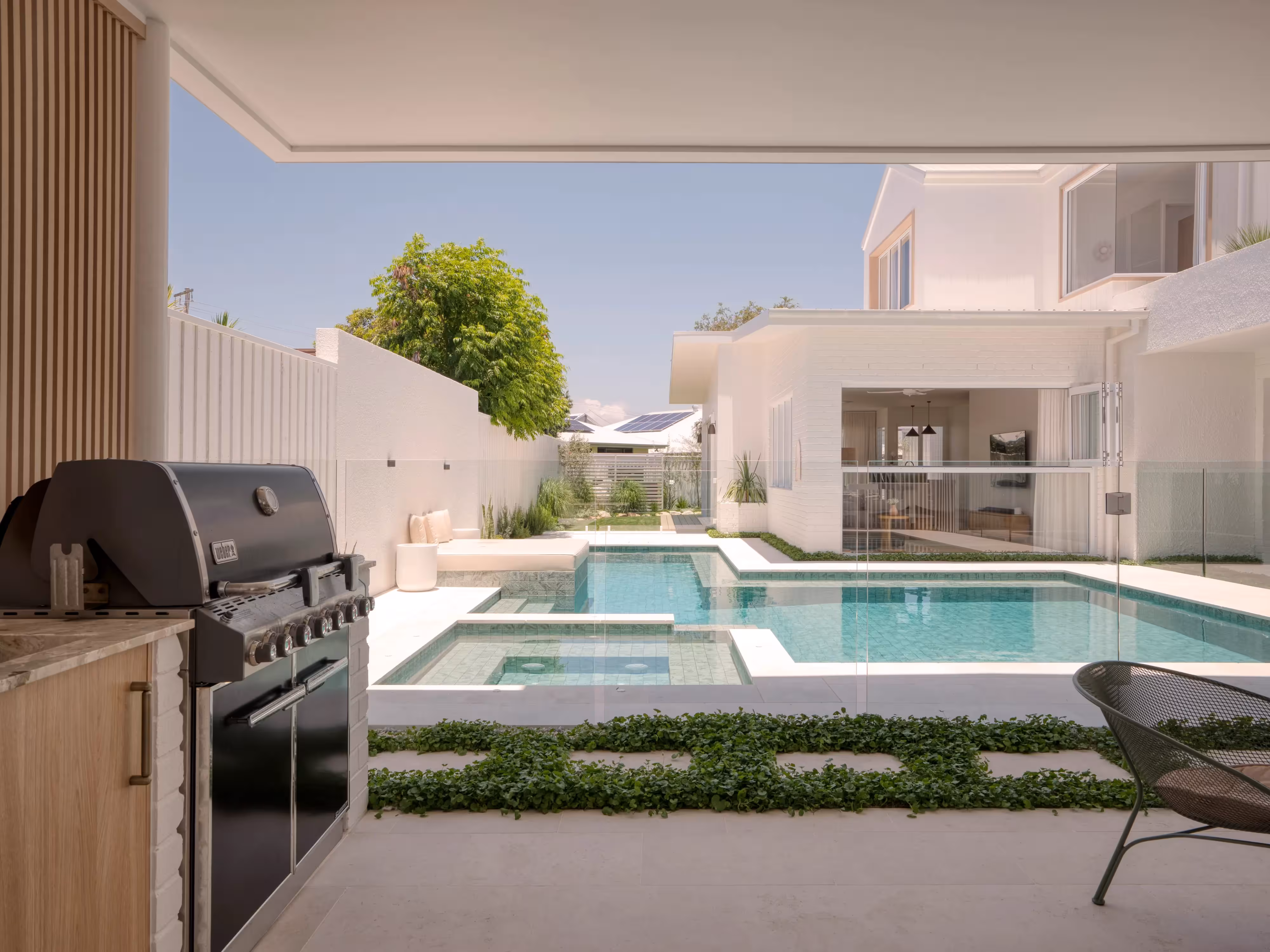 Gold Coast home with a swimming pool and covered outdoor entertaining area