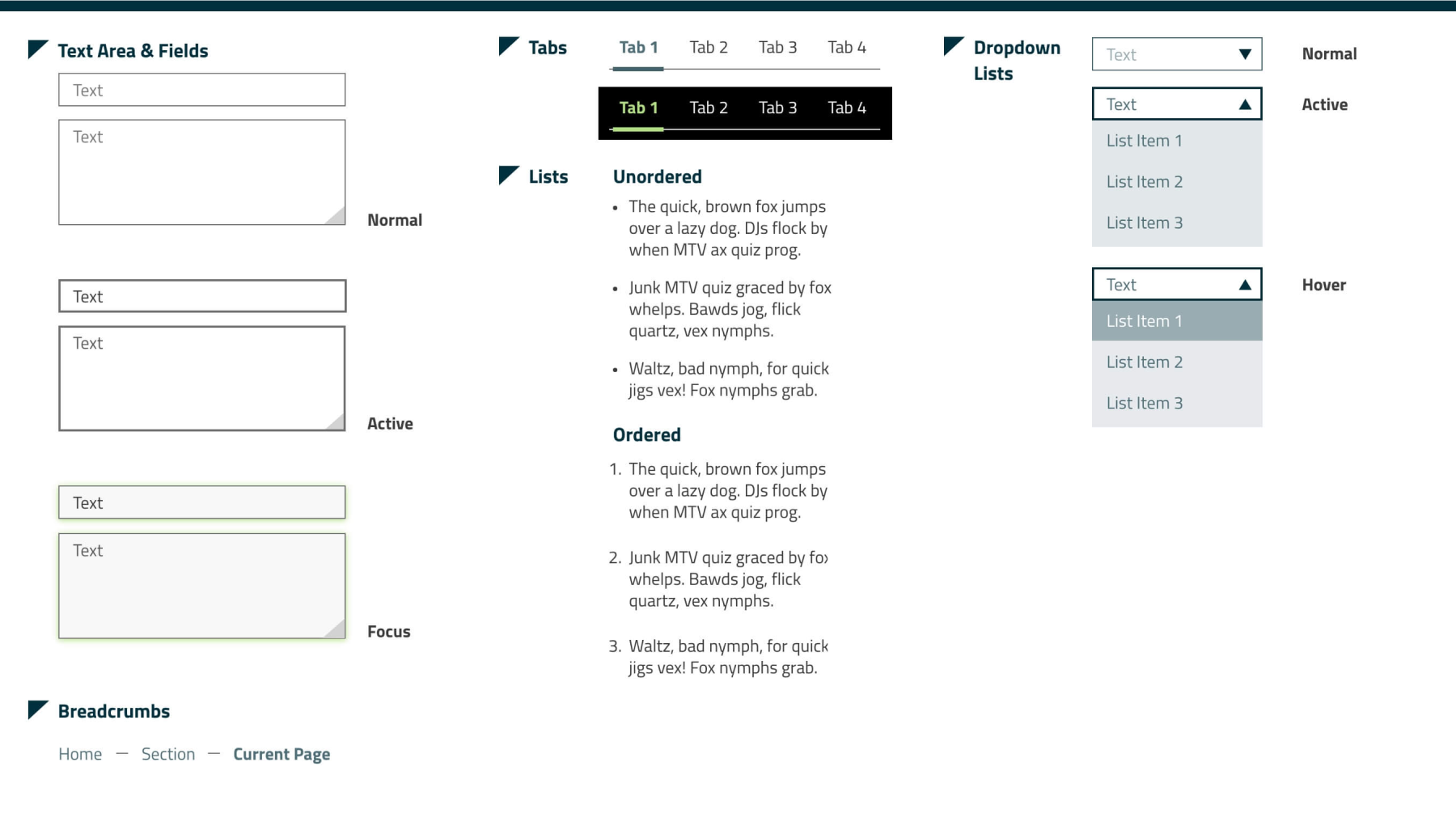 UI Components & Interactions