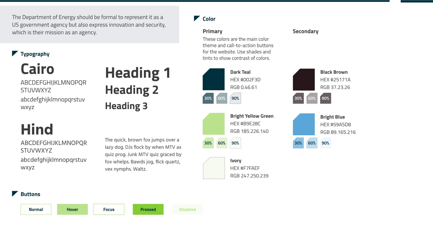 Department of Energy UI Style Guide