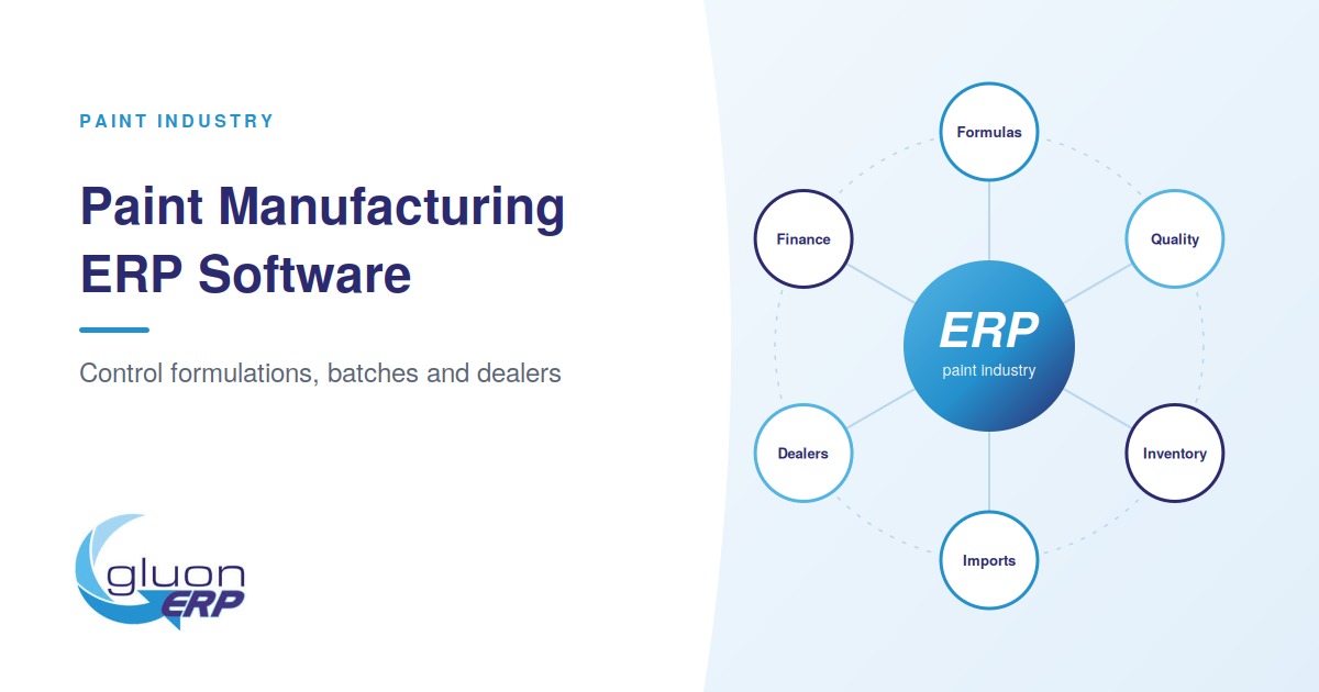 Paint manufacturing ERP connecting production, quality, inventory and dealer sales