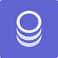Stacked coins icon on a purple square background, symbolizing money or currency.