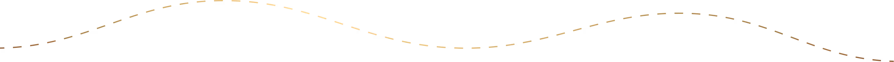 Wavy dashed horizontal line with gradient shades of brown on a transparent background.