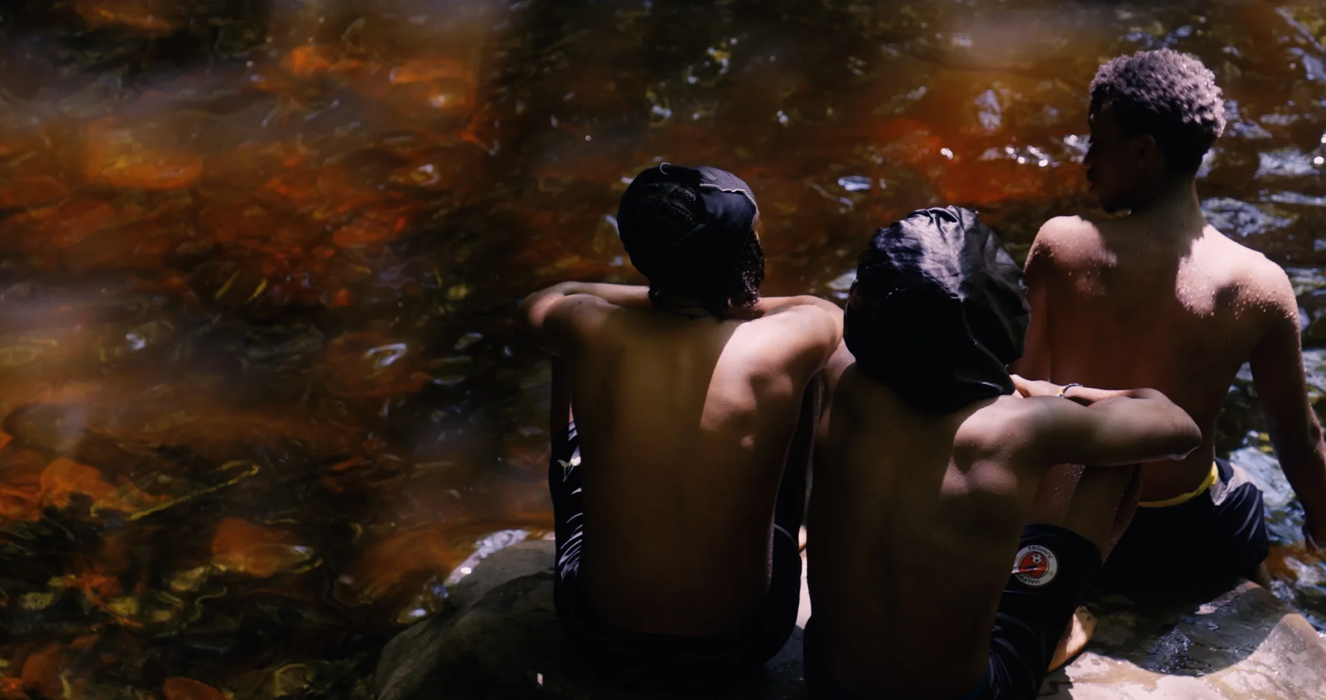 Not Yet — Three friends resting beside the river