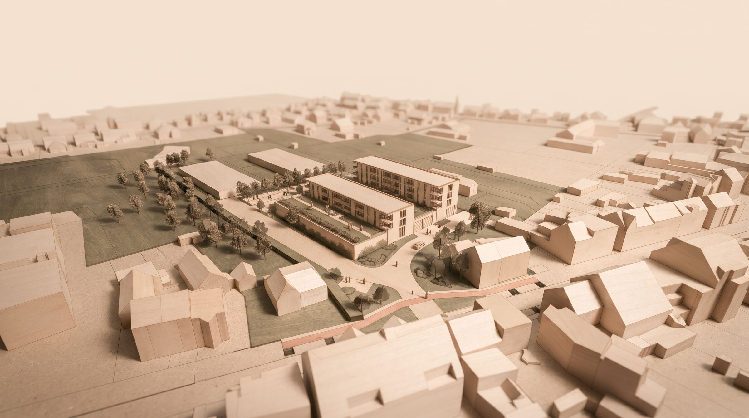 Masterplan voor een site met meerdere gebouwen