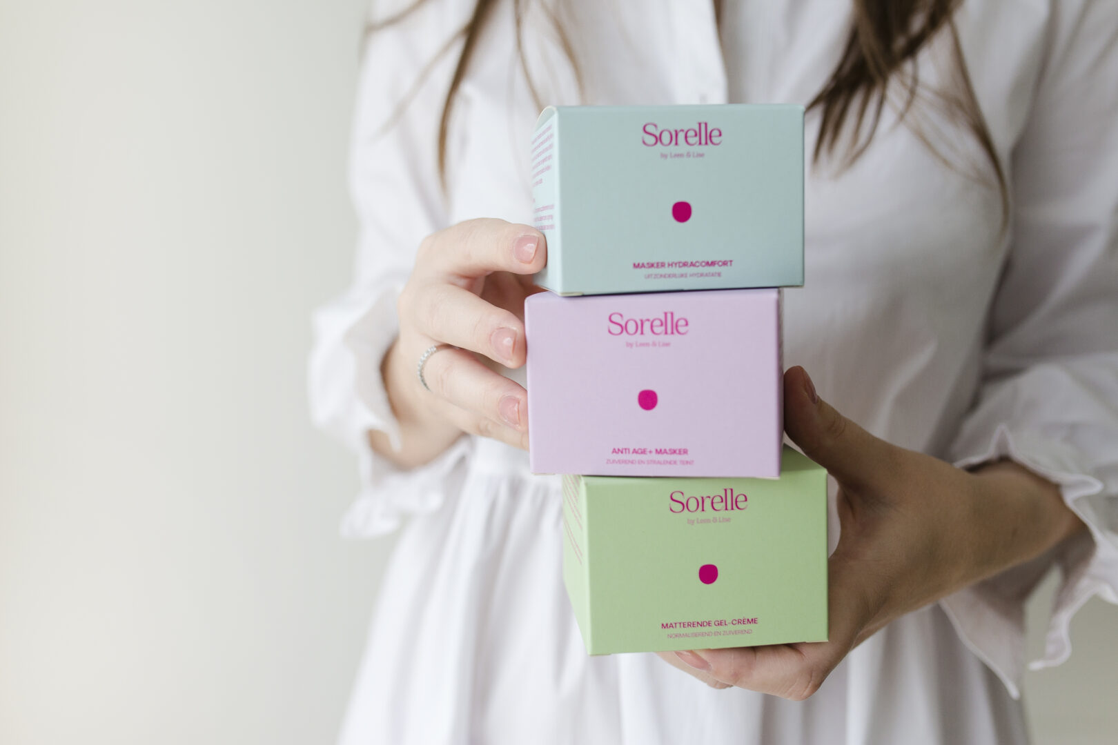 Verpakking en branding voor de cosmeticalijn Sorelle
