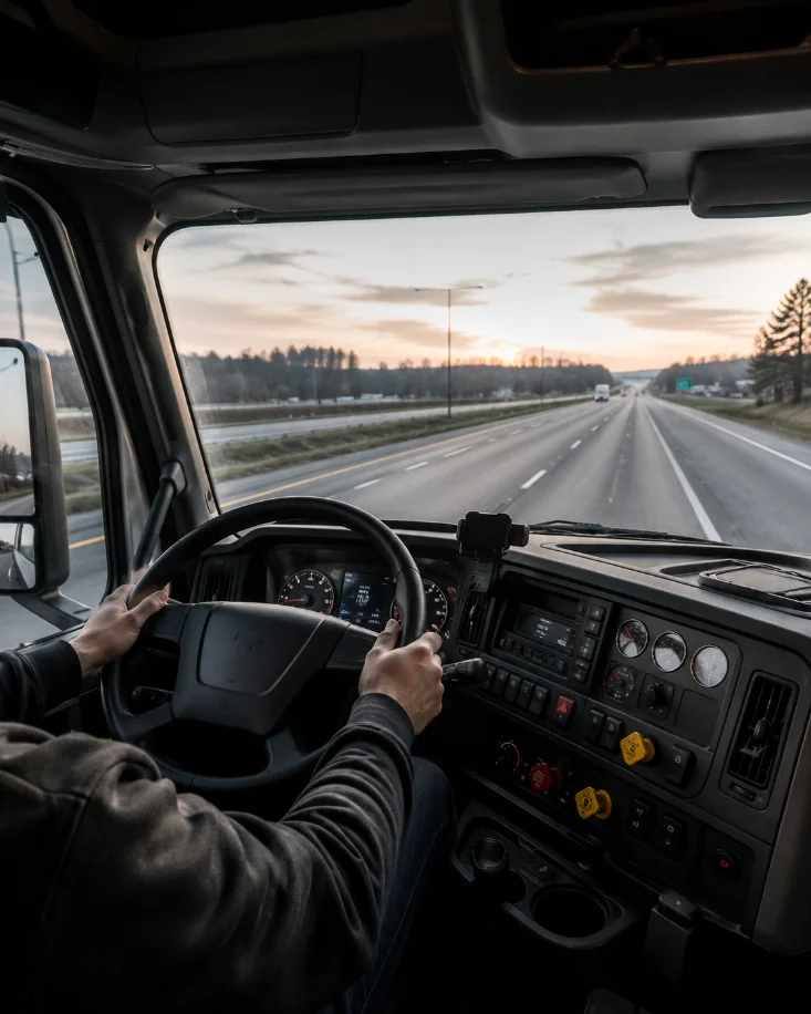 Driver in the cab