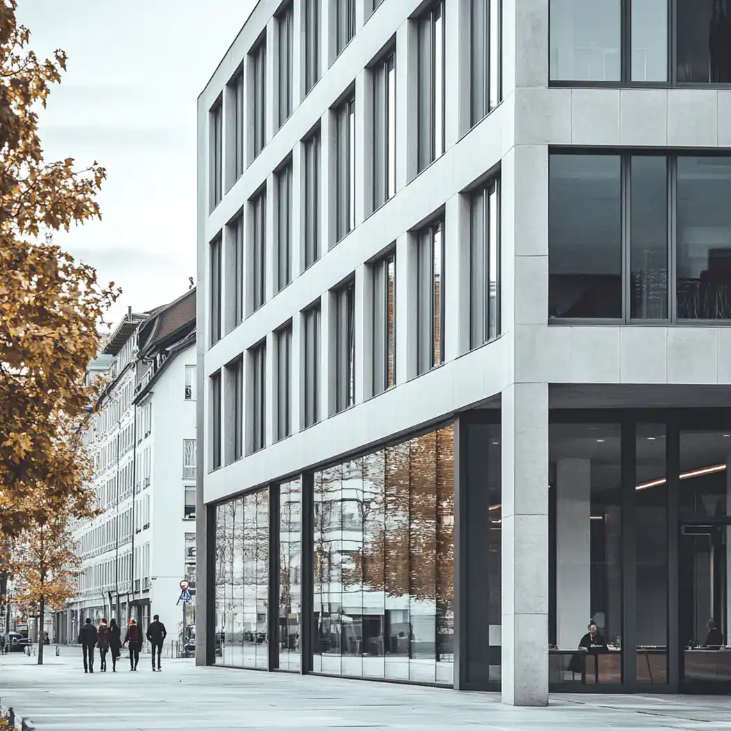 Immeuble de bureaux vitré à Nice
