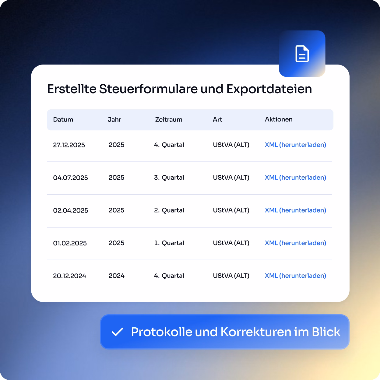 Infografik Umsatzsteuervoranmeldung