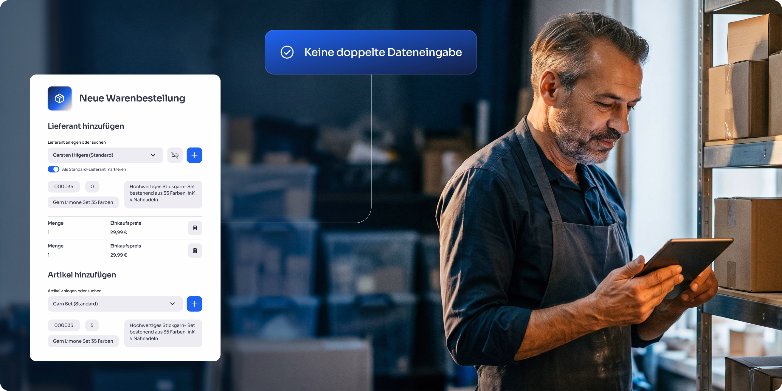 Prozessgrafik Warenwirtschaft, Schritt 2