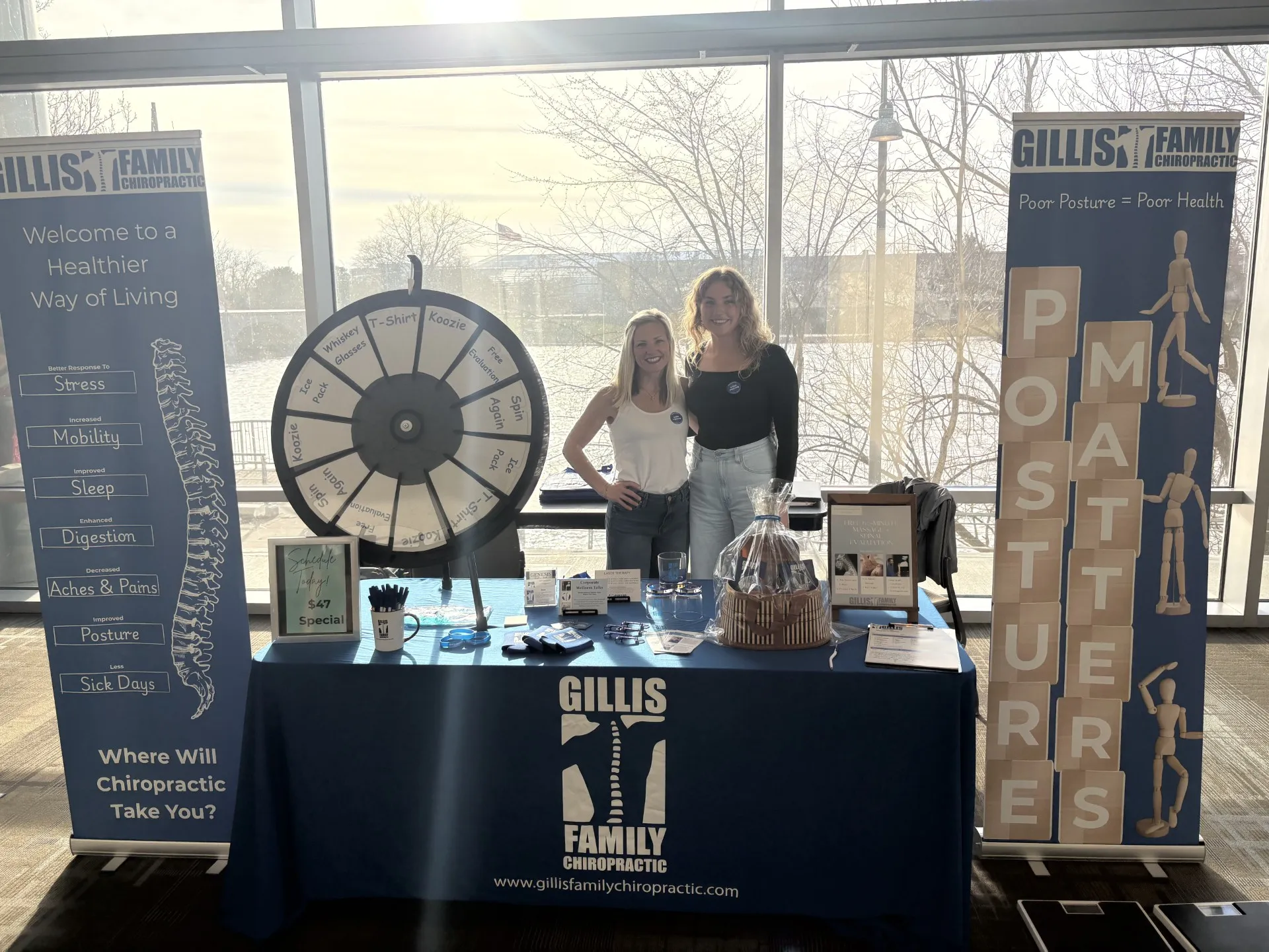 Gillis Family Chiropractic team at a local Whiskey Fest event