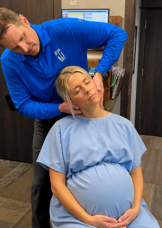 Pregnancy-specific chiropractic treatment room setup