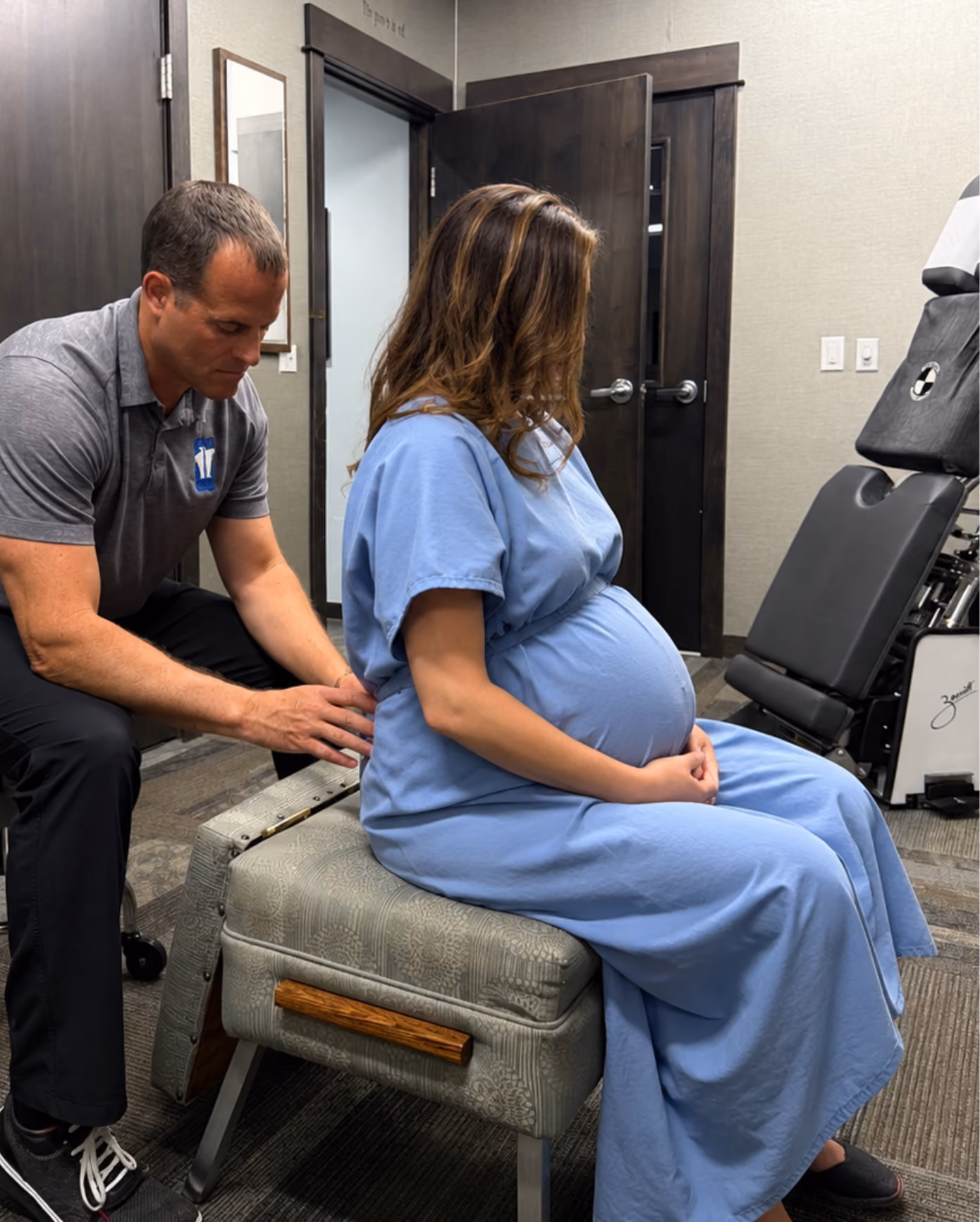 Pregnancy-safe chiropractic adjustment