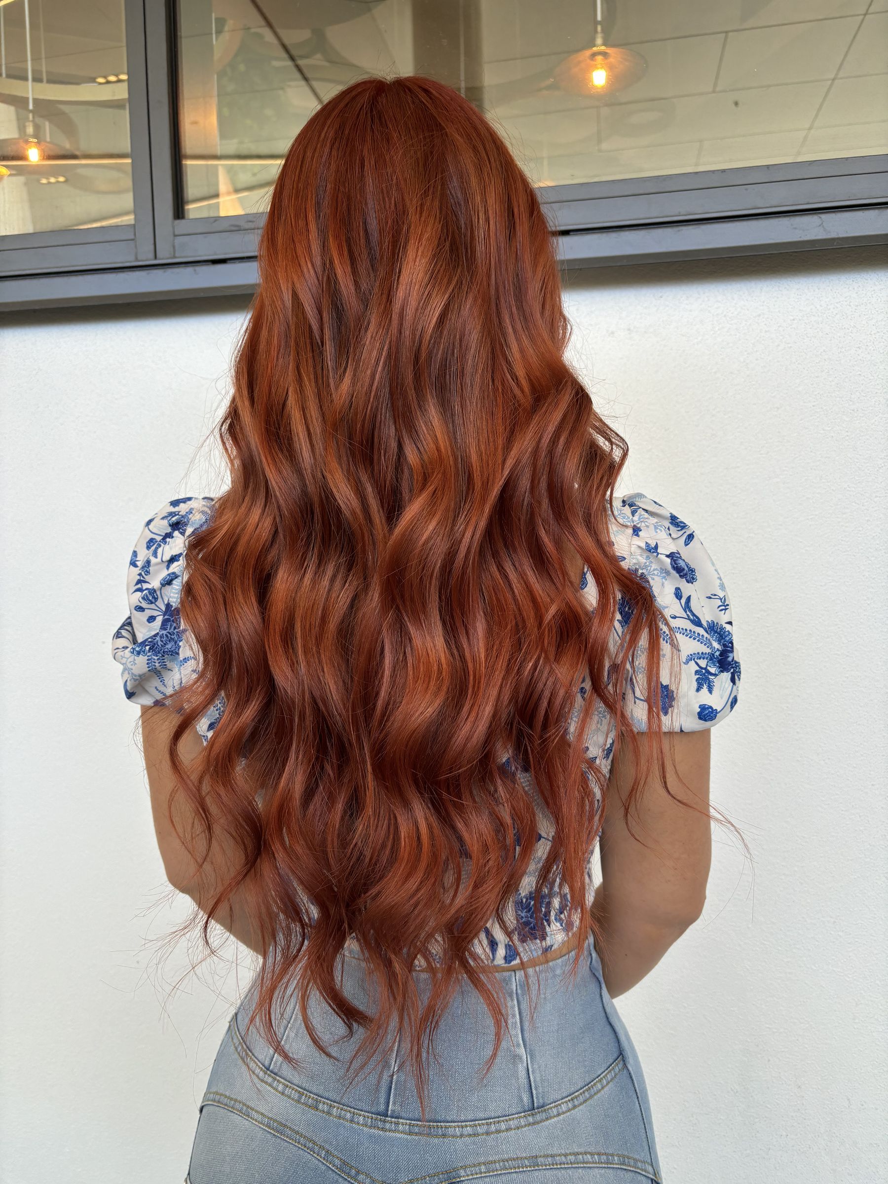Long copper red waves finished at Purabelle in Nerang