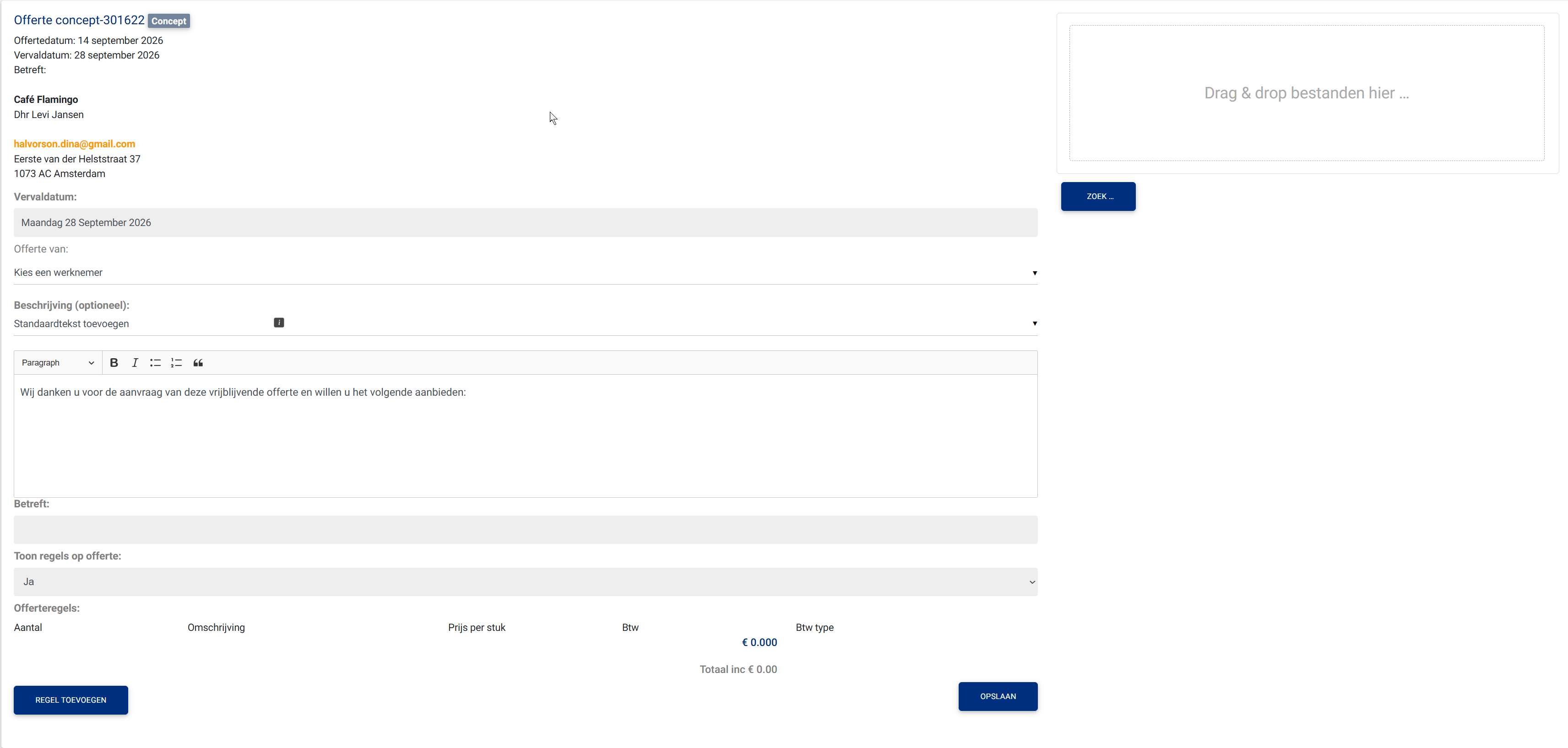 Digital work order for Janssen family with heating inspection and repair tasks totaling €183.48, signed by J. Janssen.