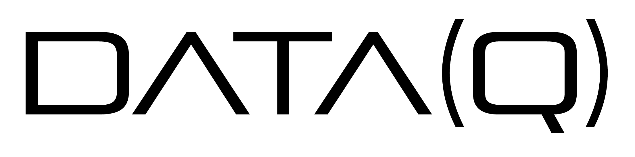 Black text logo reading DATA(Q) in a modern, stylized font on a white background.