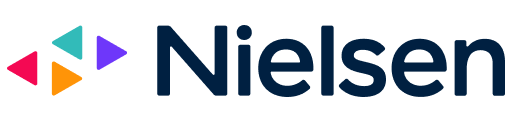 Nielsen logo with four colorful triangles pointing outward forming a diamond shape to the left of the word 'Nielsen' in dark blue text.