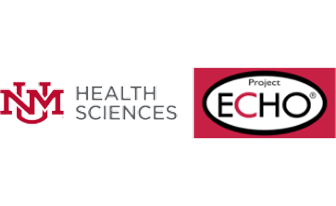 University of New Mexico Health Sciences and Project ECHO logos side by side on black background.