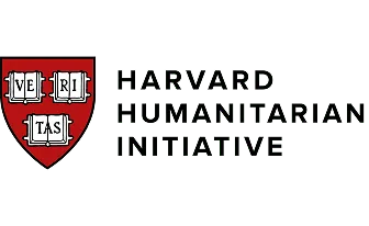 Harvard Humanitarian Initiative logo with Harvard shield and text.
