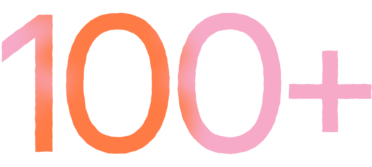 100+