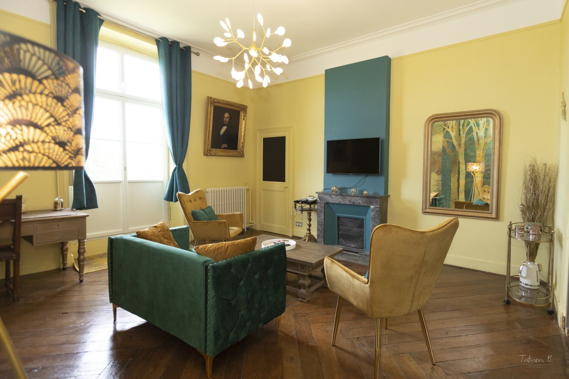 Salon détente du Château l'Escale à Vair-sur-Loire