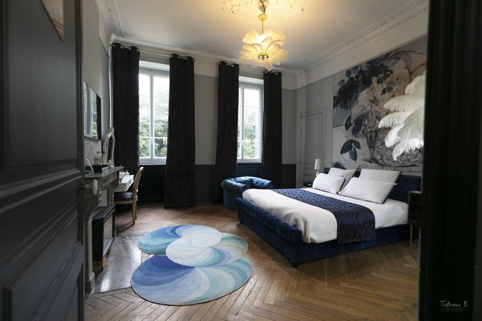 Chambre aux tons chauds, Escale Romantique, Château l'Escale à Vair-sur-Loire