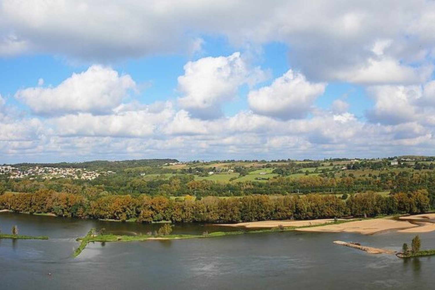 Vue aérienne du domaine du Château l'Escale à Vair-sur-Loire, dans les coteaux d'Ancenis