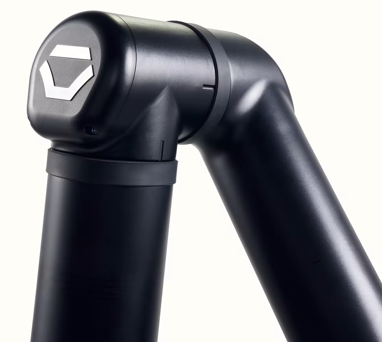 Spark robot arm, close-up of the shoulder joint with the Standard Bots logo