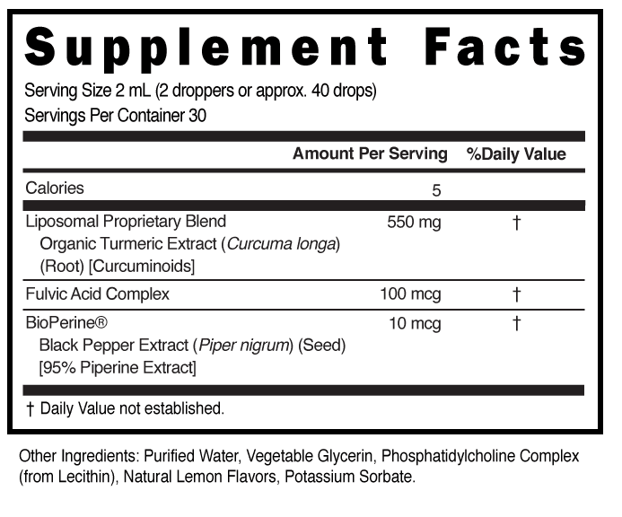 Supplement Facts panel for this stock formula