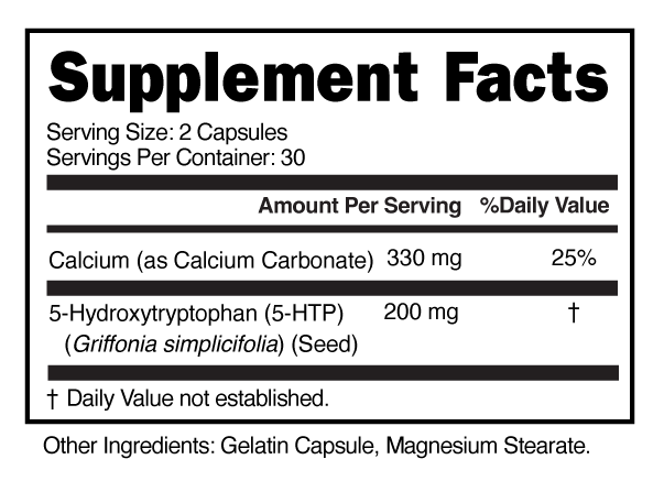 Supplement Facts panel for this stock formula