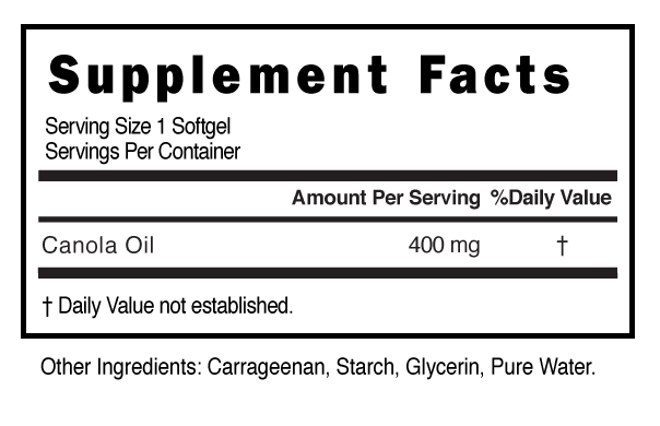 Supplement Facts panel for this stock formula